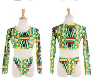 Assorted African Print Long-Sleeve Swimsuits That Ankh Life Swimwear