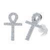 Sterling Silver CZ Ankh Earrings That Ankh Life Earrings