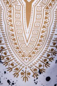 Gold Dashiki Print Short-Sleeve T-Shirt That Ankh Life T-shirts Clothing Mens Clothing Kings Collection