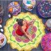 Assorted Colorful Circle Meditation Shawls That Ankh Life Kids Decor