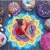 Assorted Colorful Circle Meditation Shawls That Ankh Life Kids Decor