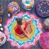 Assorted Colorful Circle Meditation Shawls That Ankh Life Kids Decor