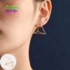 18k 3D Pyramid Stud Earrings That Ankh Life Earrings