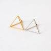 18k 3D Pyramid Stud Earrings That Ankh Life Earrings