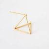 18k 3D Pyramid Stud Earrings That Ankh Life Earrings