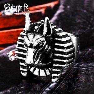 Pharaoh Anubis Ring That Ankh Life Rings