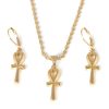 Crux Ansata Necklace Earring Set That Ankh Life Womens Necklaces Earrings