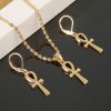 Crux Ansata Necklace Earring Set That Ankh Life Womens Necklaces Earrings