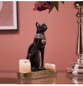 Egyptian Cat Candle Holder That Ankh Life Decor