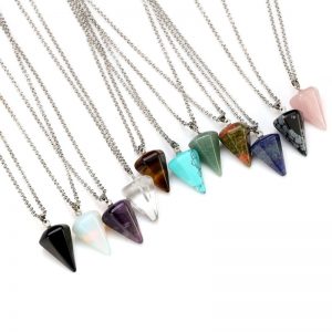 Crystal Pyramid Stone Necklace That Ankh Life Mens Necklaces Womens Necklaces