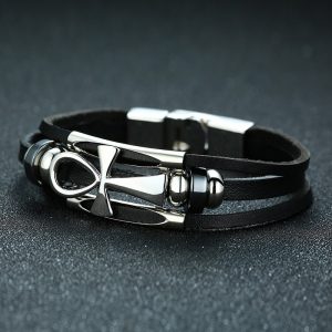 New Age Leather Ankh Bracelet That Ankh Life Jewelry Bracelets Kings Collection