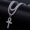 Crystal Ankh Tennis Necklace That Ankh Life Mens Necklaces Jewelry Necklaces